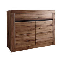 SIDEBOARD Wildeiche / Zerreiche 108x43x80 braun geölt MONTREUX #350 - Braun, Holz (108/80/43cm) - Massivmoebel24