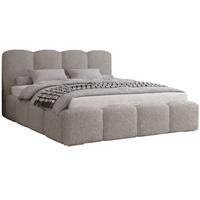 POLSTERBETT 180x200 cm Zenna Boucle mit Bettkasten, Lattenrost, Hellgrau - Hellgrau, Holz/Textil (180/200cm) - Emporius
