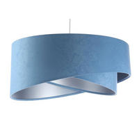 HÄNGELEUCHTE Blau 50/23 cm - Silberfarben, Kunststoff (50/1.3/23cm) - ONZENO