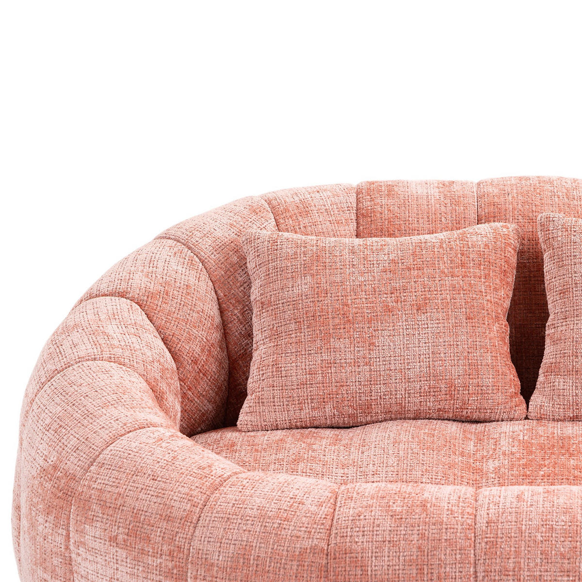 SITZSACK Chenille, Sofa mit 2 Kopfkissen,XXL Lounge-Sofa,Rosa - Rosa, Textil (145/63/95cm) - LVHOM