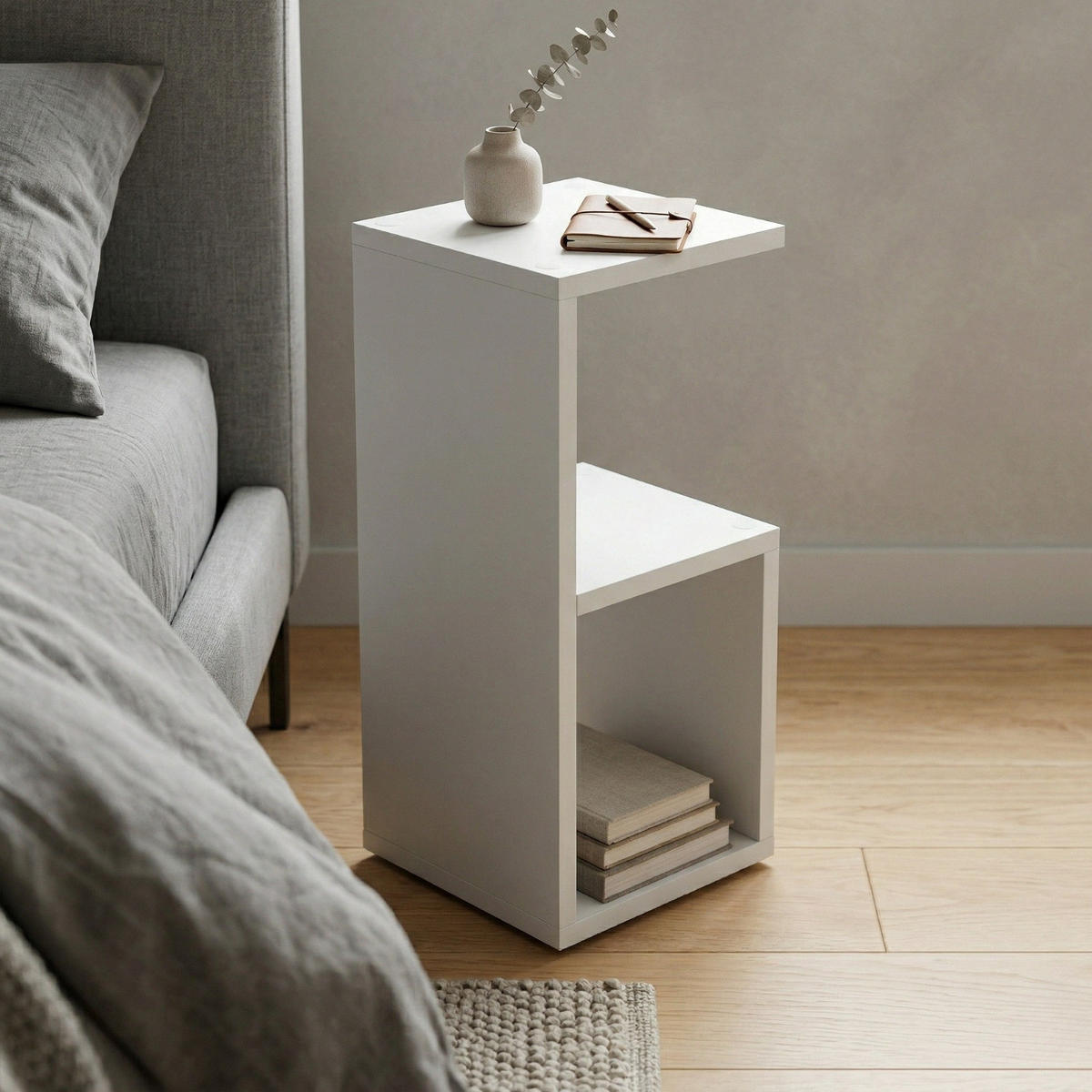 BEISTELLTISCH Koda 21/21/49 cm - Weiß, Holzwerkstoff (21/49/21cm) - EDAXO