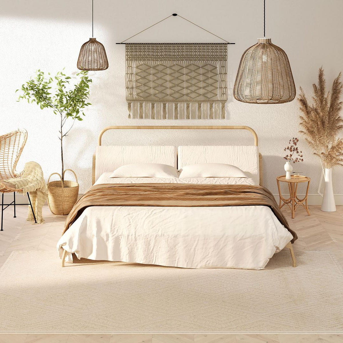 WEBTEPPICH Elino Beige - Beige, Textil (120/170cm) - Kukoon Rugs