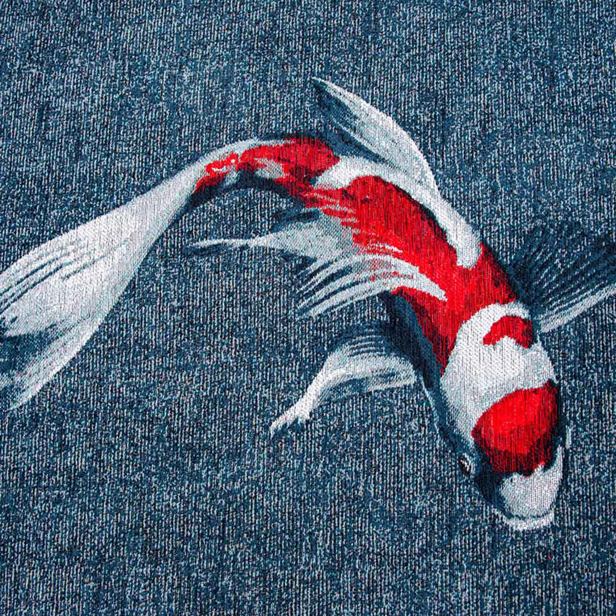 TEPPICH Japanese Pond Pop Koi 100/140 cm - Blau, Textil (100/140cm) - Louis De Poortere