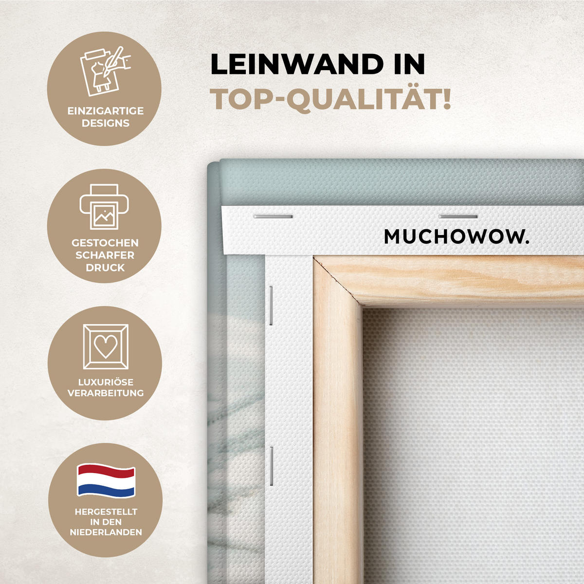 LEINWANDBILD Auto - Rot - Geschenke - Winter - Schnee - Weihnachten 90x90 cm - Rot, Textil (90/90cm) - MuchoWow