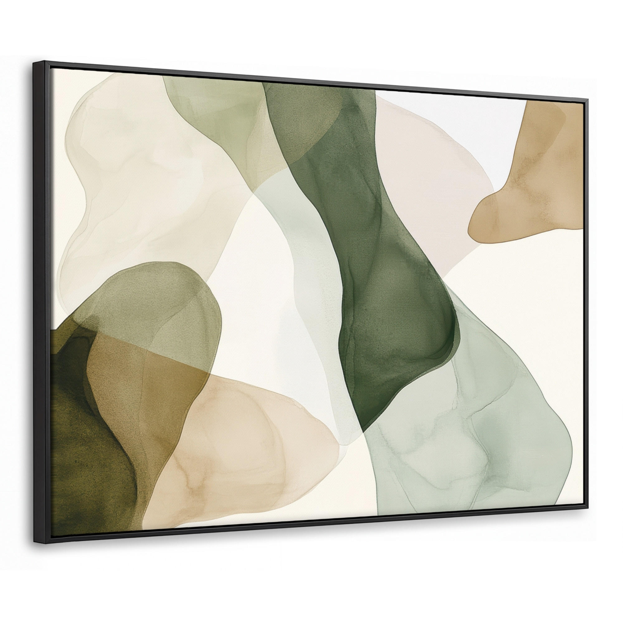 MuchoWow Leinwand Salbeigrün 100x70 cm