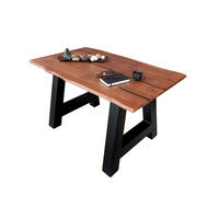 ESSTISCH POLLY - Schwarz/Braun, Holz/Metall (80/120/77cm) - SAM