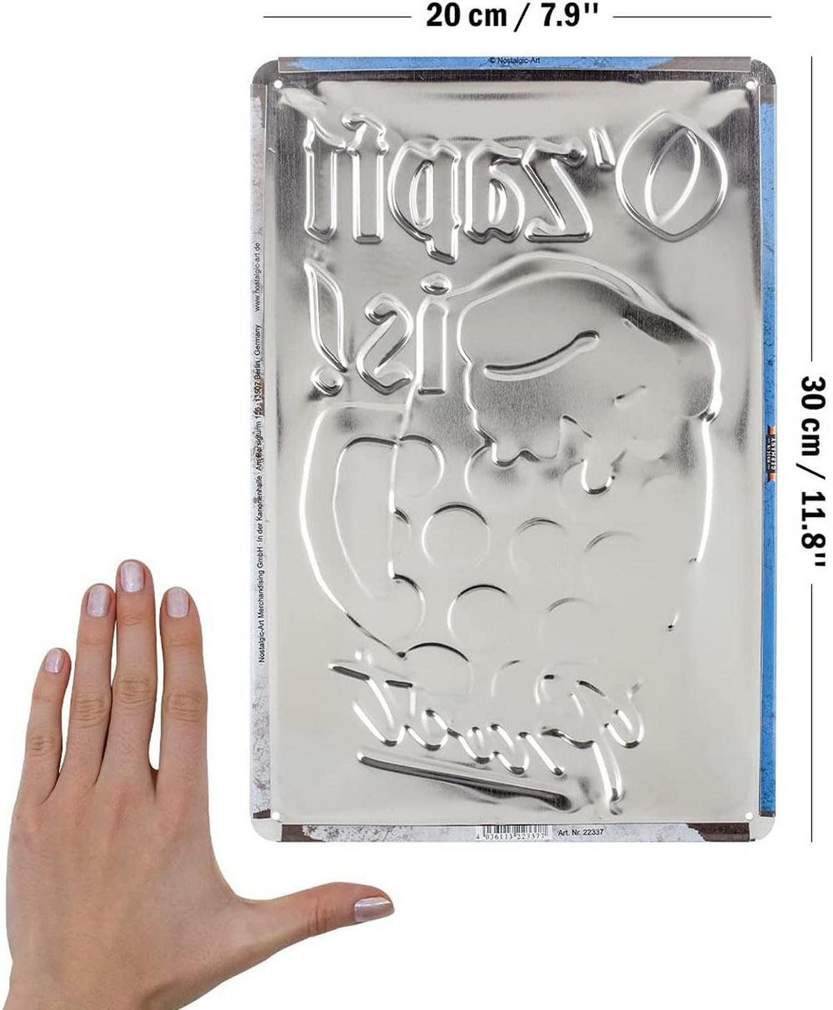 BLECHSCHILD 20/30 cm Open Bar O'zapft is! - Multicolor, Metall (20/30/0.2cm) - Nostalgic-Art