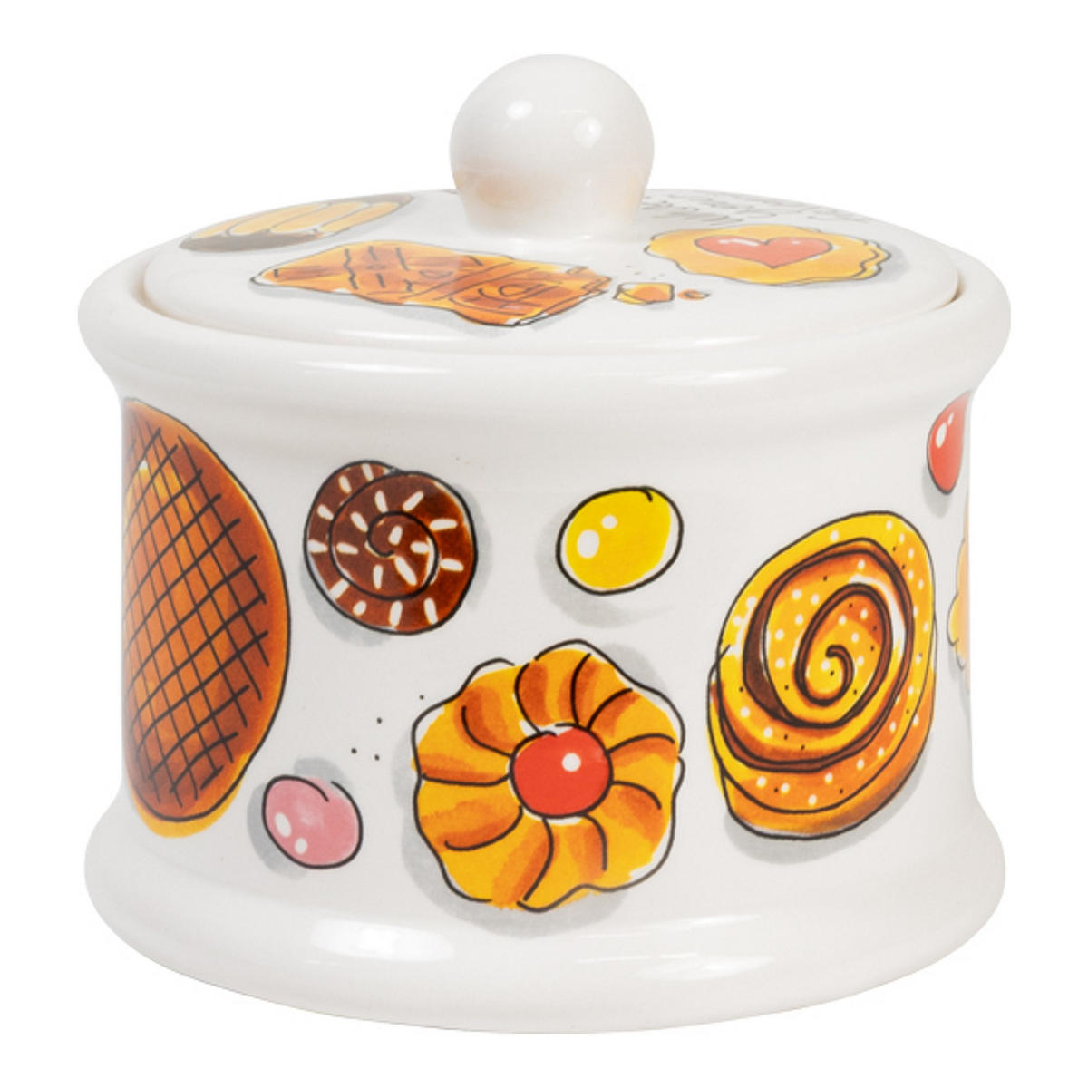 VORRATSDOSE Gemütliche Tage - Süßer Komfort in Bunt - 12,5cm - Multicolor, Keramik (14/13/14.3cm) - Blond Amsterdam