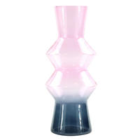 VASE Multicolor dunkelblau-rosa - Rosa, Glas (31cm) - FURNARO