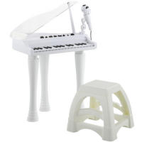 KINDERPIANO DE-18645 32 Tasten mit Mikrofon & LED Weiß - Weiß, Kunststoff (30.5/60.4/37cm) - ComfortXL