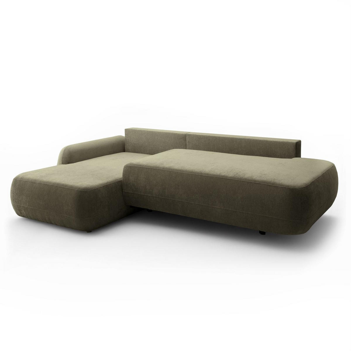 ECKSOFA GOYA mit Schlaffunktion und Bettkasten, Linke, Perfect Harmony 39 - Waldgrün, Textil (184/302cm) - Lookway