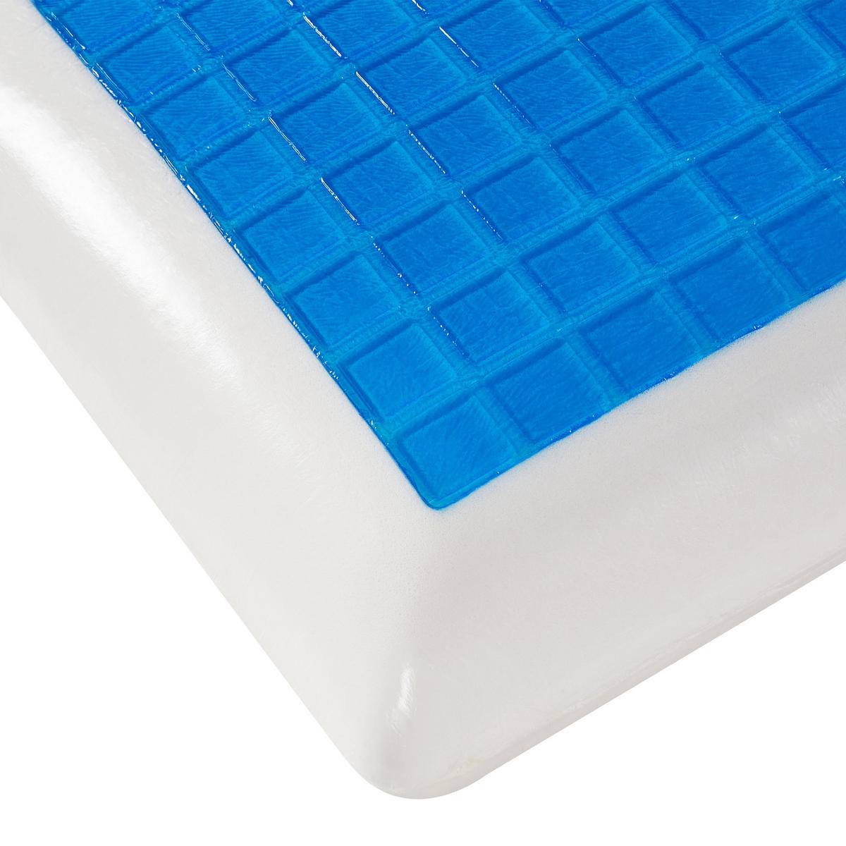 KOPFKISSEN Weiß 40/60 cm Emin - Blau/Weiß, Textil (60/40cm) - Beliani