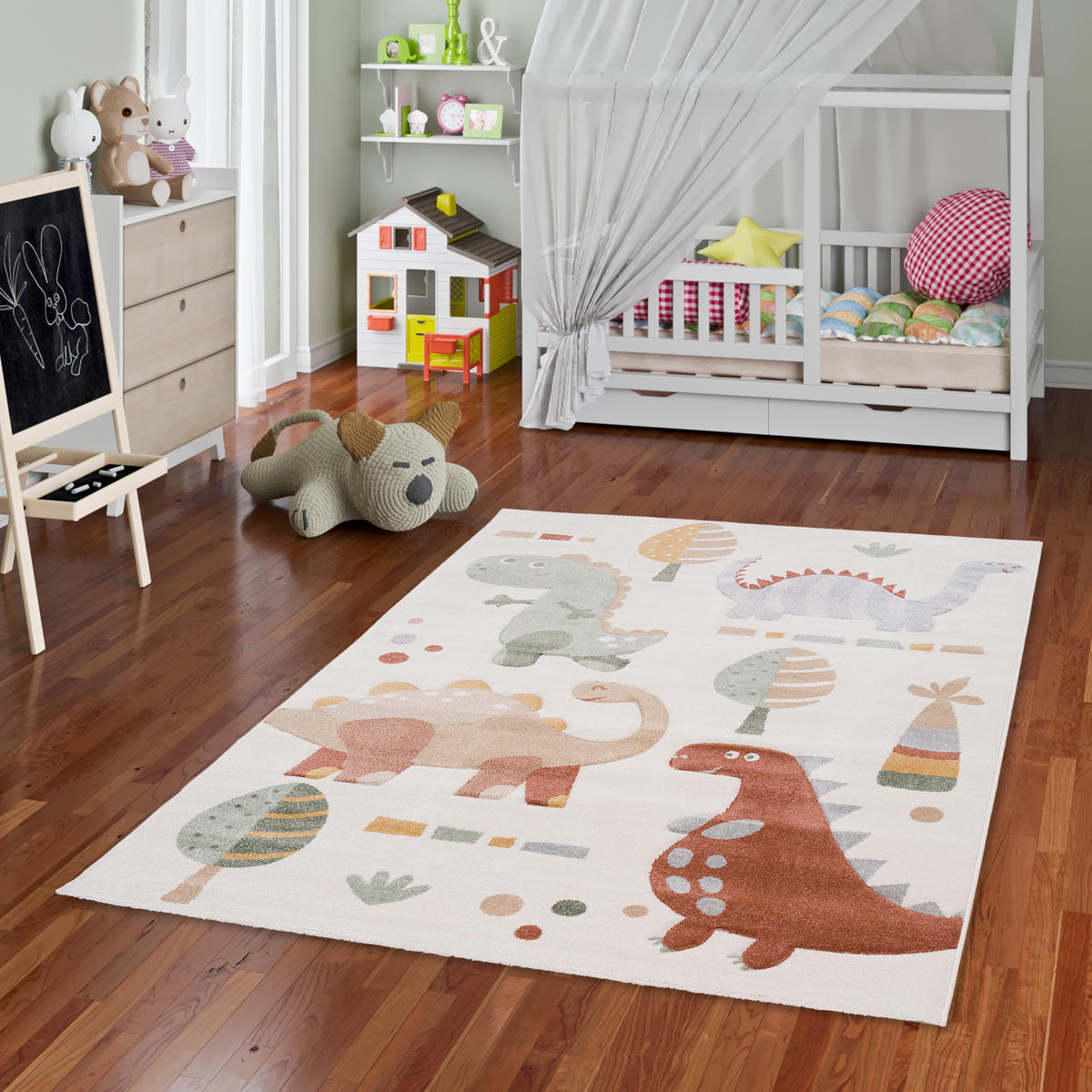 KINDER TEPPICH MAUI KIDS DINOS - Creme, Textil (200/290cm) - Pergamon