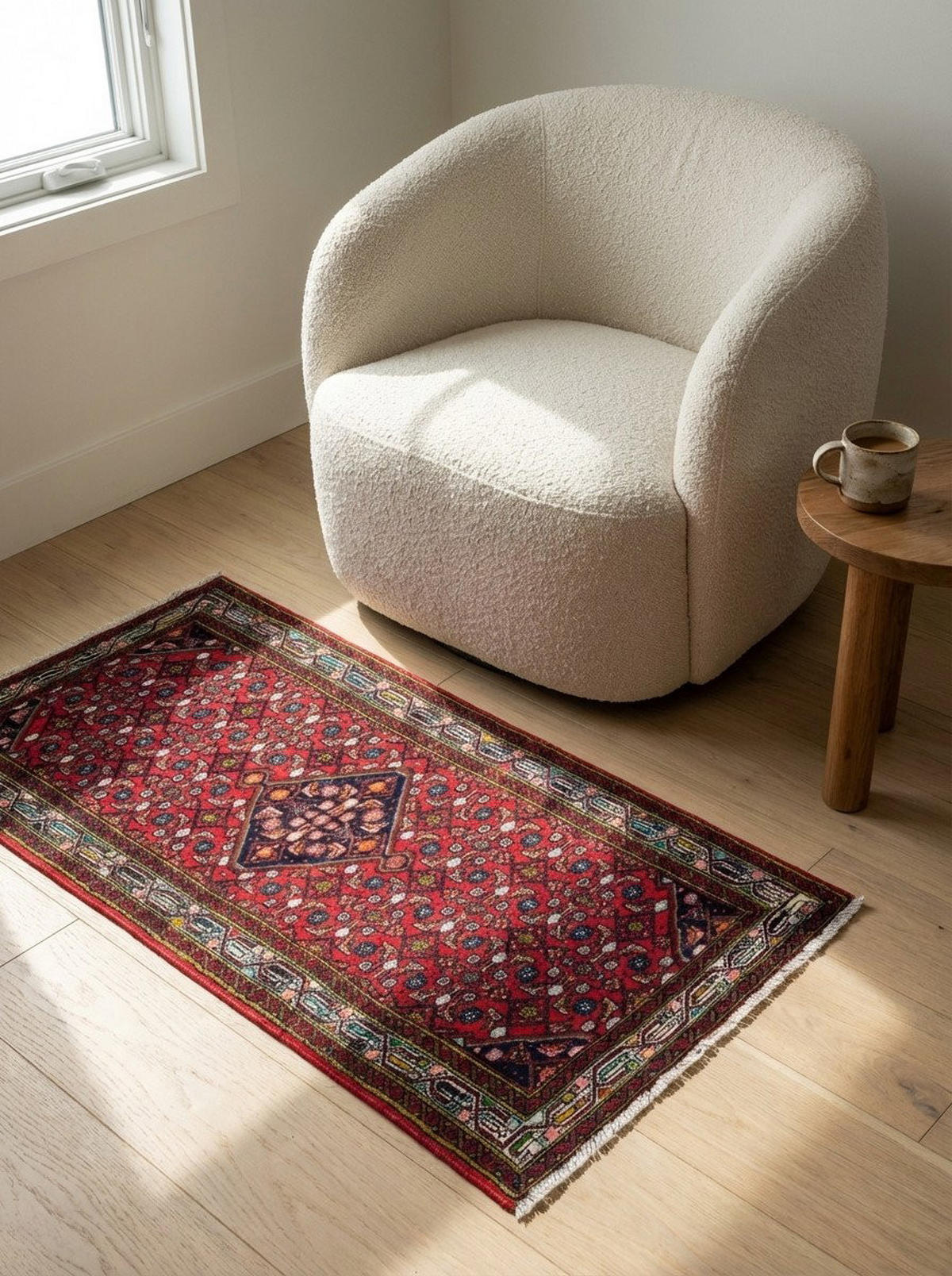 TEPPICH Assadabad Rot 200/84 cm Schurwolle - Rot, Textil (84/200cm) - Looma