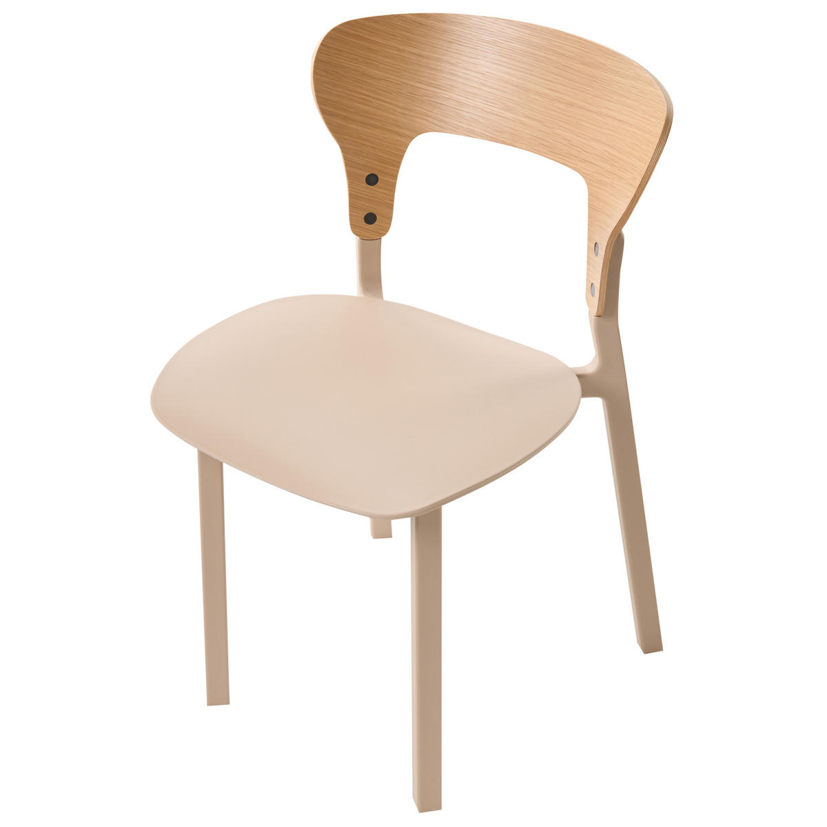 ESSZIMMERSTUHL 2er-Set Hellbeige Walden - Beige, Holzwerkstoff (48/79/52cm) - Beliani