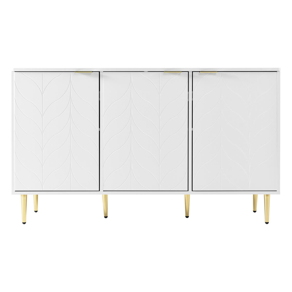 SIDEBOARD Weiß 127/45/75 cm - Weiß, Holzwerkstoff/Metall (45/75/127cm) - Urban Meuble