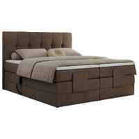 BOXBETT VITTORIA 140/200 - Braun Velvet - H3 - Braun, Holz/Textil (140/200cm) - MKS