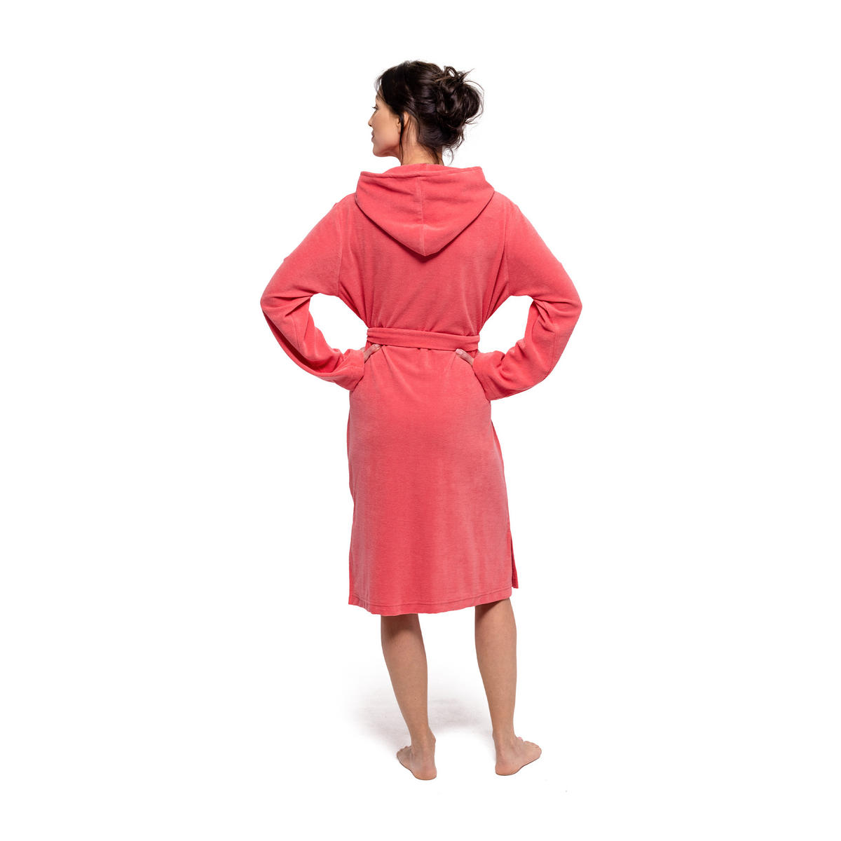 BADEMANTEL MIT KAPUZE HOMEWEAR - Rosa, Textil (Snull) - MÖVE