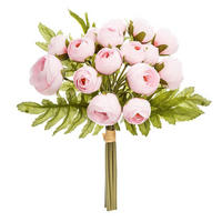 BLUMENSTRAUSS mit Kunstblumen 18/18/30 cm - Rosa, Kunststoff (30cm) - Atmosphera Createur d´interieur