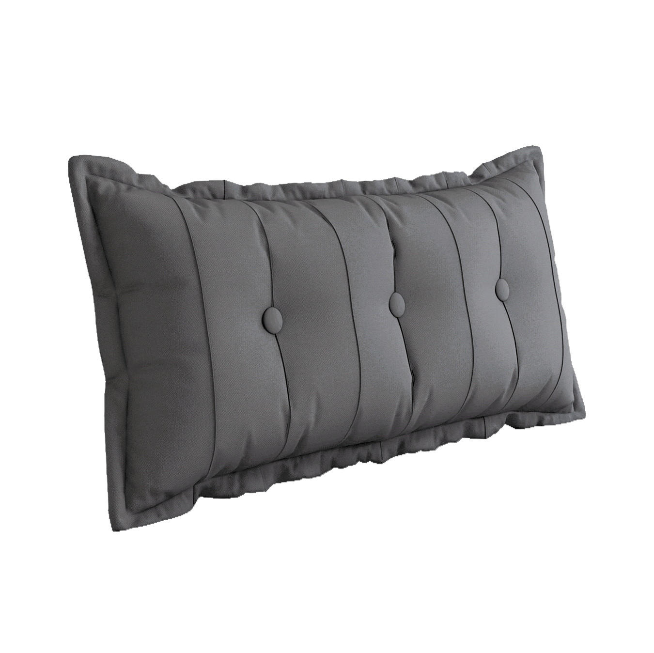 RÜCKENKISSEN Plüsch Grau 100 cm - Grau, Textil (50/100cm) - Vercart
