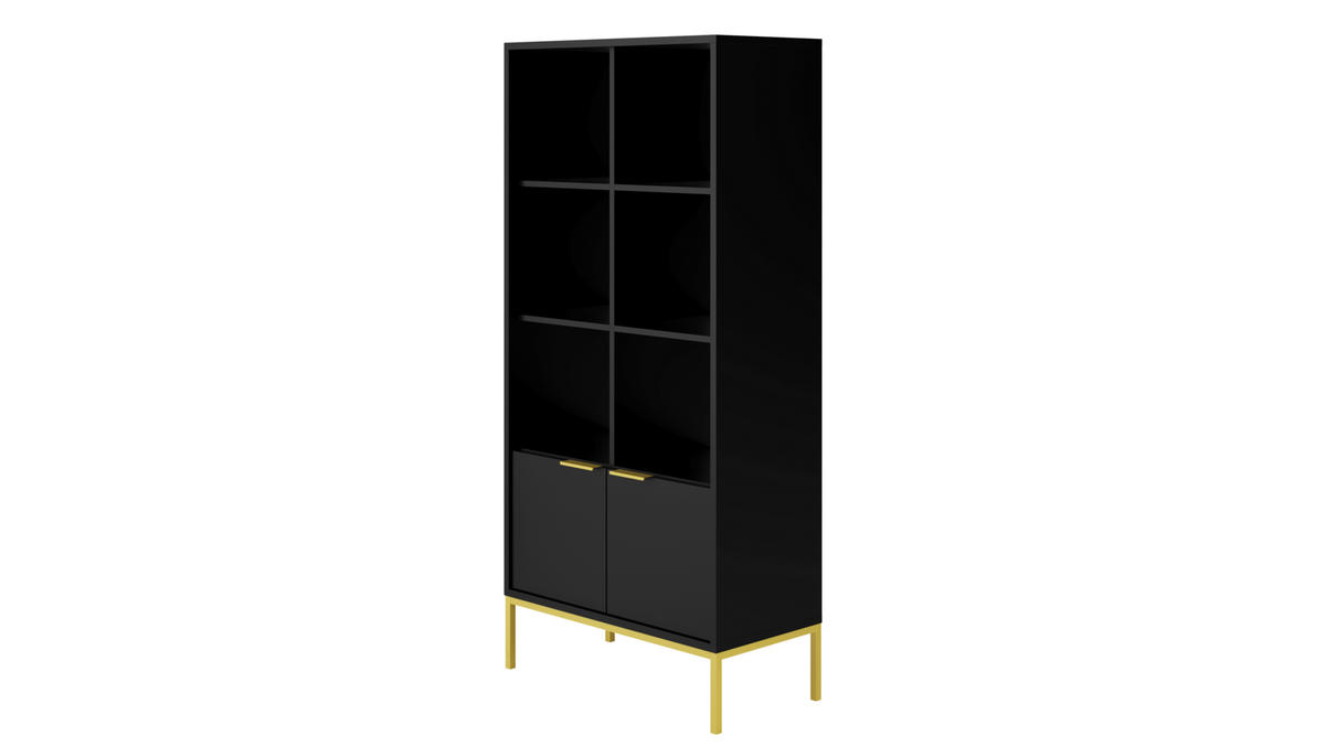 BÜCHERREGAL Austin 40/171,3/80 cm - Schwarz, Holzwerkstoff (40/171/80cm) - Kocot Kids