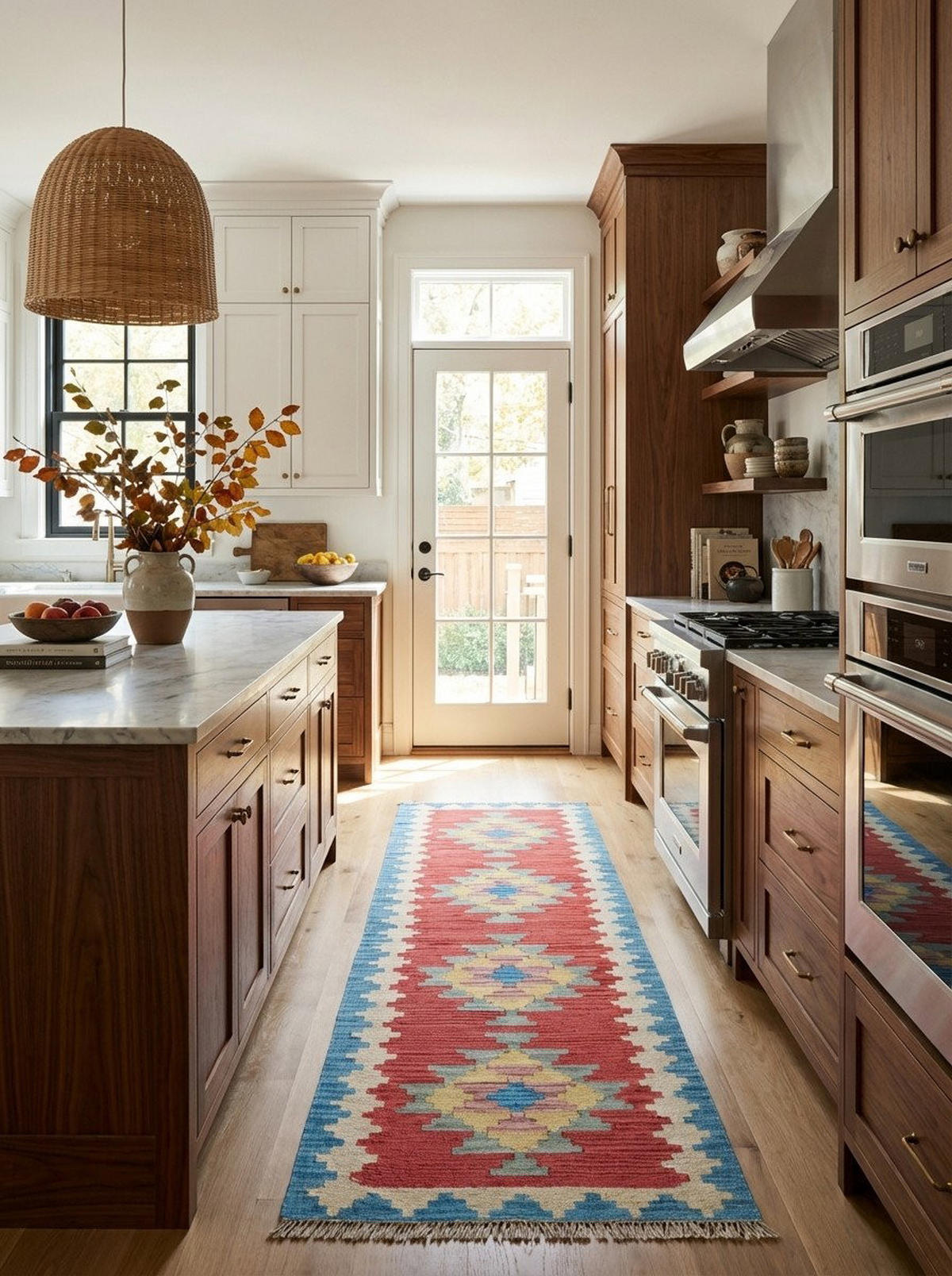 HANDWEBTEPPICH Kelim Gashgai Rot 194/57 cm Schurwolle - Rot, Textil (57/194cm) - Looma