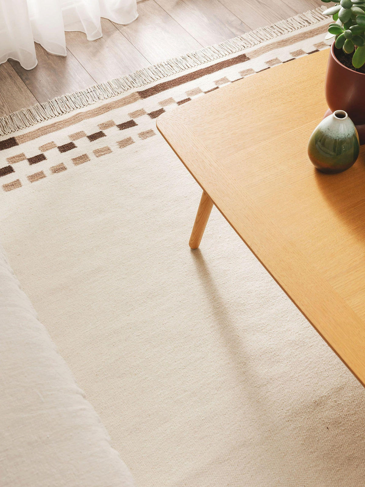 WOLLTEPPICH Jivan Cream 120x170 cm - Creme, Textil (120/170cm) - benuta Pure