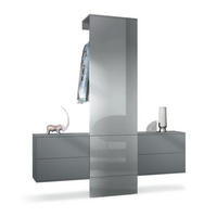 GARDEROBE Carlton Paneel in Grau Hochglanz - Grau, Holzwerkstoff (157/193/35cm) - Vladon