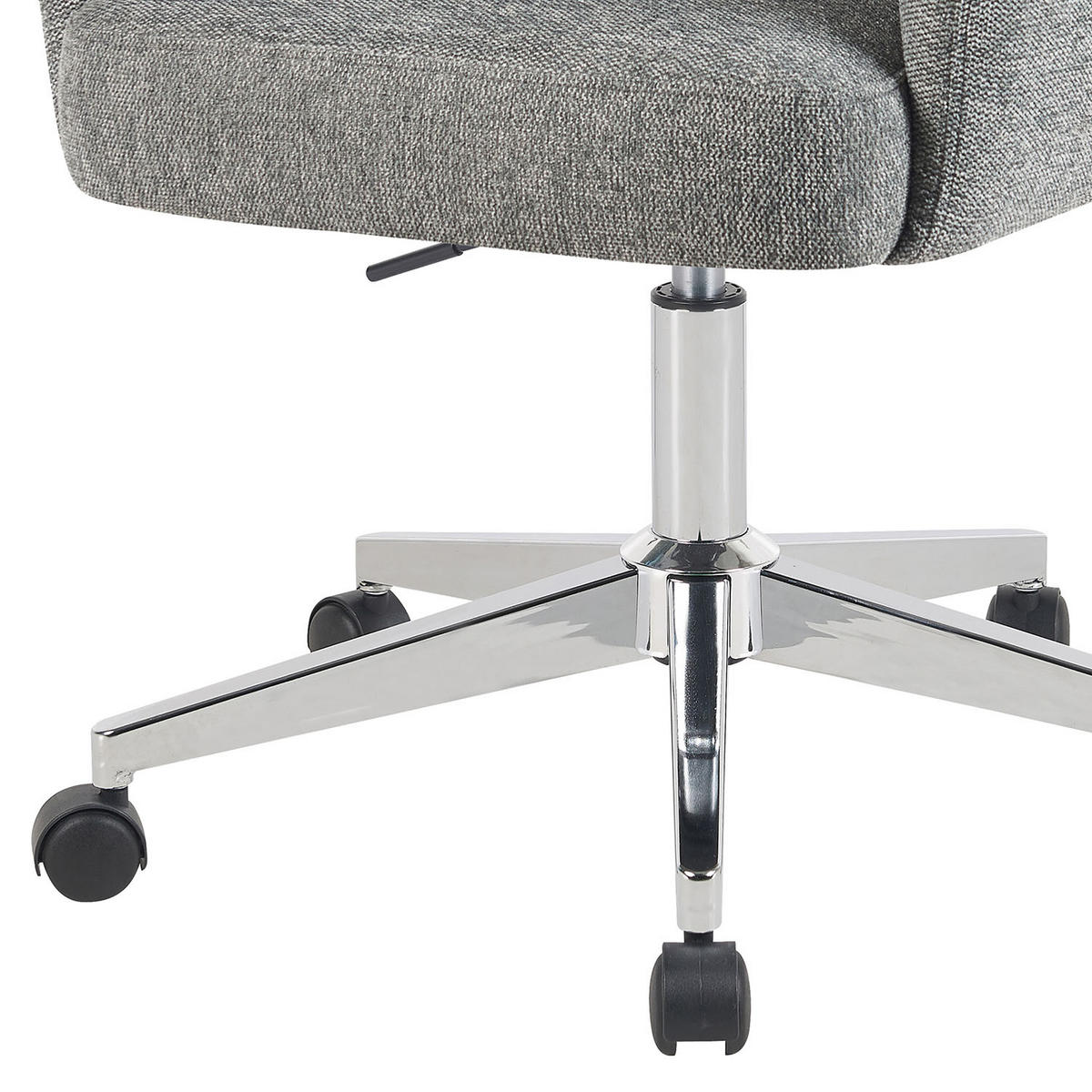 BÜROSTUHL Mika-Svenja - Chromfarben/Grau, Textil/Metall (59/91/66cm) - DUBI Möbel