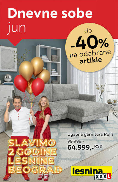 Do 40% na dnevne sobe