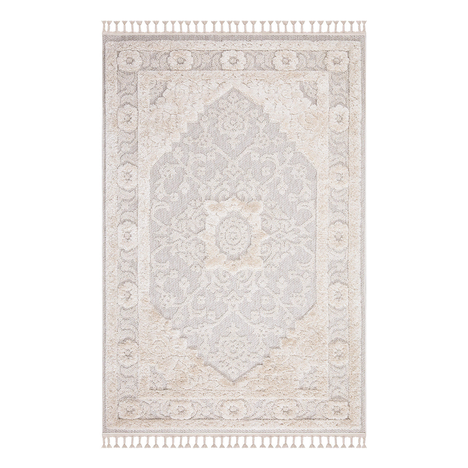 KURZFLOR-TEPPICH Valencia 732 Creme 160x230 cm - Creme, Textil (160/230cm) - carpet city