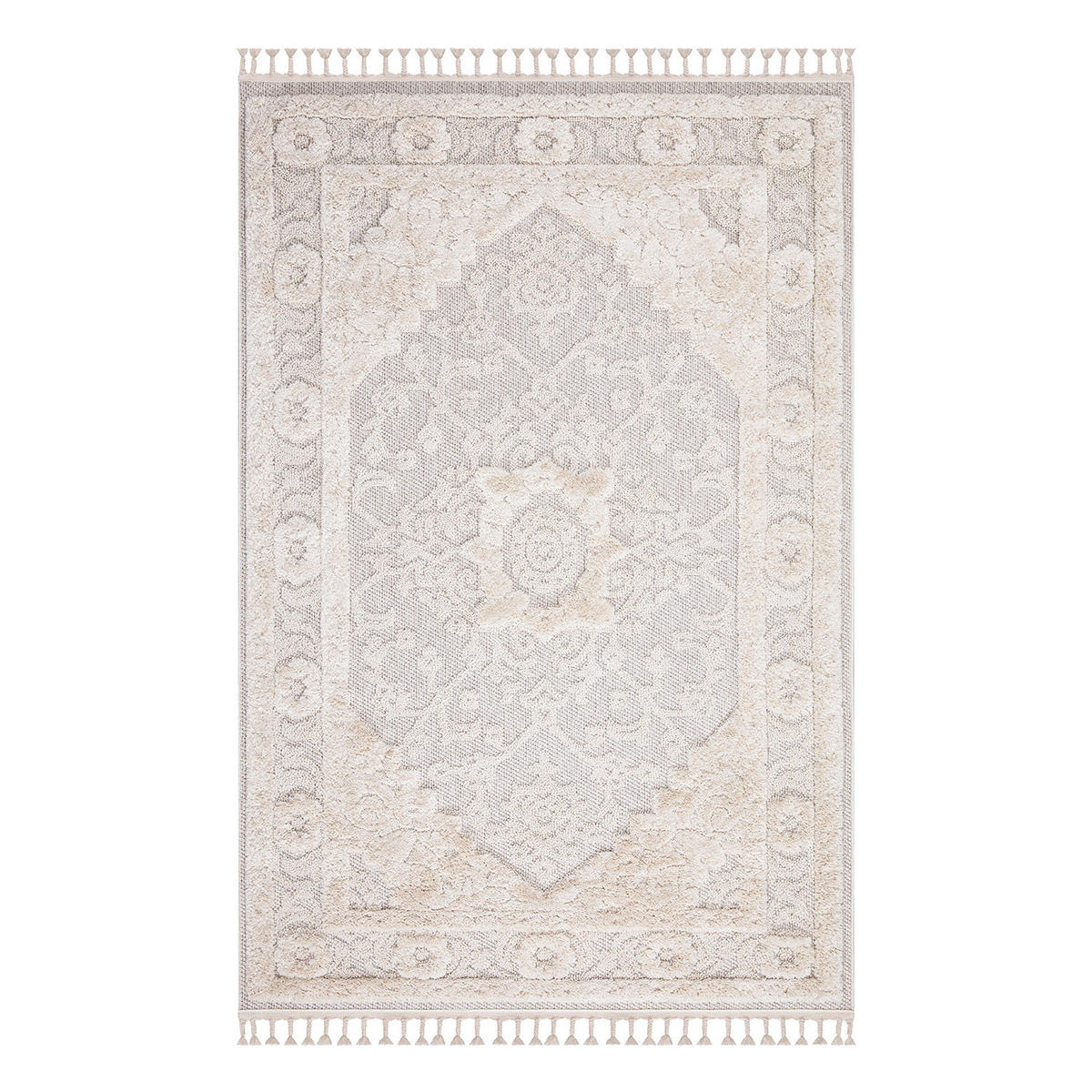 KURZFLOR-TEPPICH Valencia 732 Creme 80x150 cm - Creme, Textil (80/150cm) - carpet city