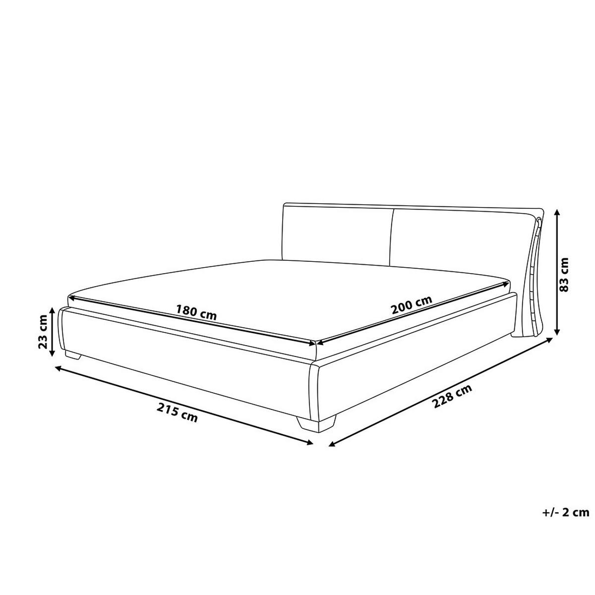 WASSERBETT 180/200cm Gold Paris - Goldfarben, Leder (180/200cm) - Beliani