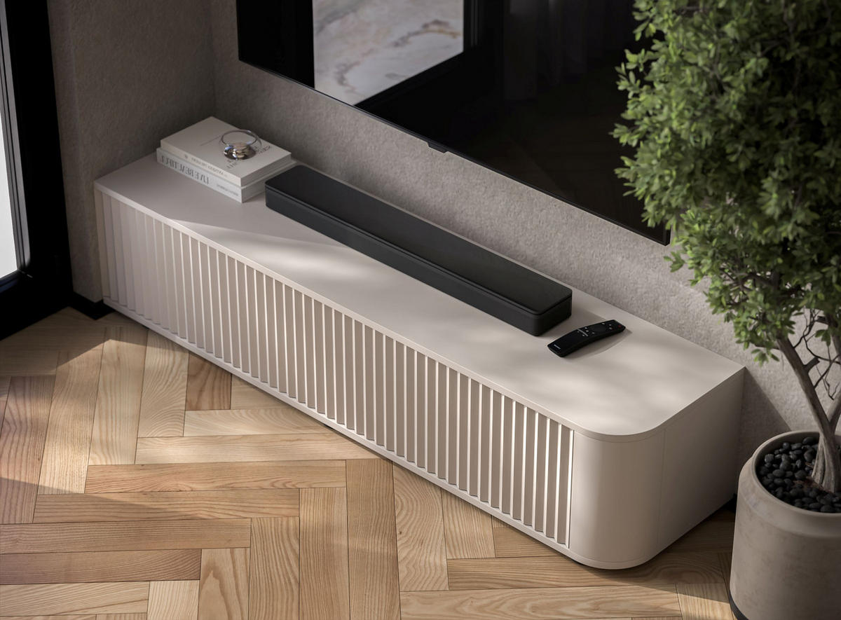 TV stolek Aurora kašmírový matný 140 cm s nízkými nožkami - kašmírová, kompozitní dřevo (140/31/35cm) - Meble Lindner