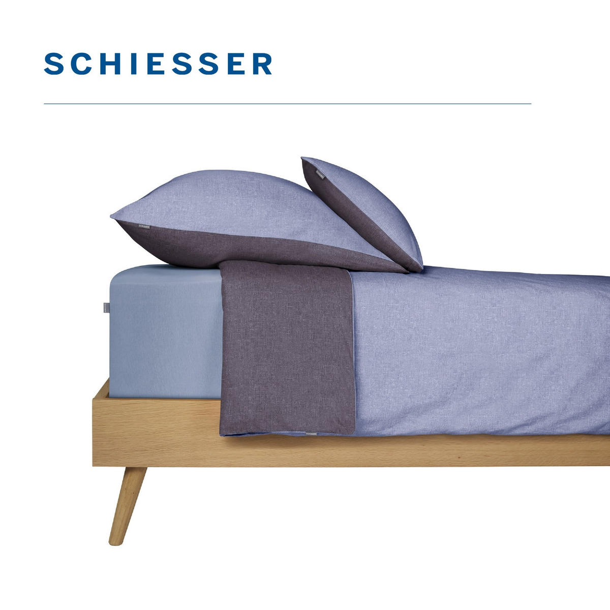 BETTWÄSCHESET Doubleface Renforcé 2-teilig 135x200 cm Blau - Blau, Textil (135/200cm) - SCHIESSER