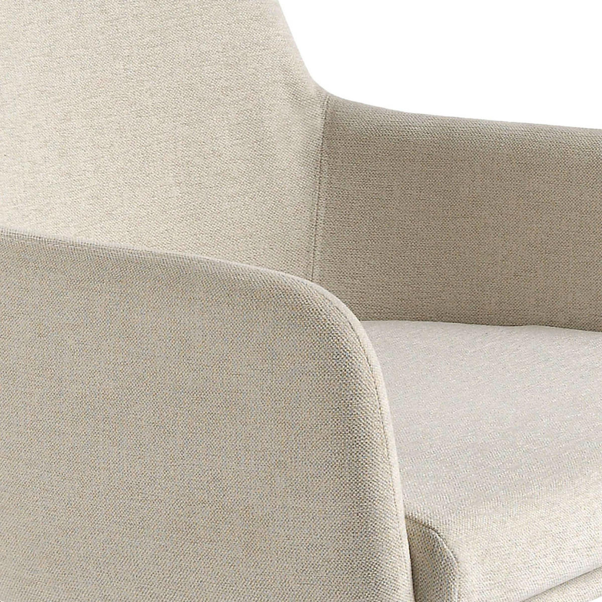 STUHL Stoff beige - Beige/Nussbaumfarben, Holz/Textil (57/88/64cm) - ANGEL CERDA