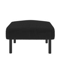 HOCKER Fußhocker Cord,Schwarz - Schwarz, Textil (56/39/51cm) - LVHOM