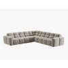 ECKSOFA Lisa aus Samt leichtes beige 5 Sitzplätze - Creme, Textil (310/310cm) - Micadoni
