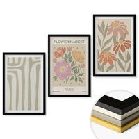 WANDBILDER 3er-Set - 40x60 cm Schwarzer Rahmen - Botanische Motive, Pariser Minimalismus - Schwarz, Kunststoff (40/60cm) - ArtPrintCave