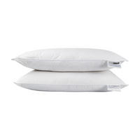 KOPFKISSEN Seide 2er-Set, 48/74 cm - Weiß, Textil (48/74cm) - Homescapes