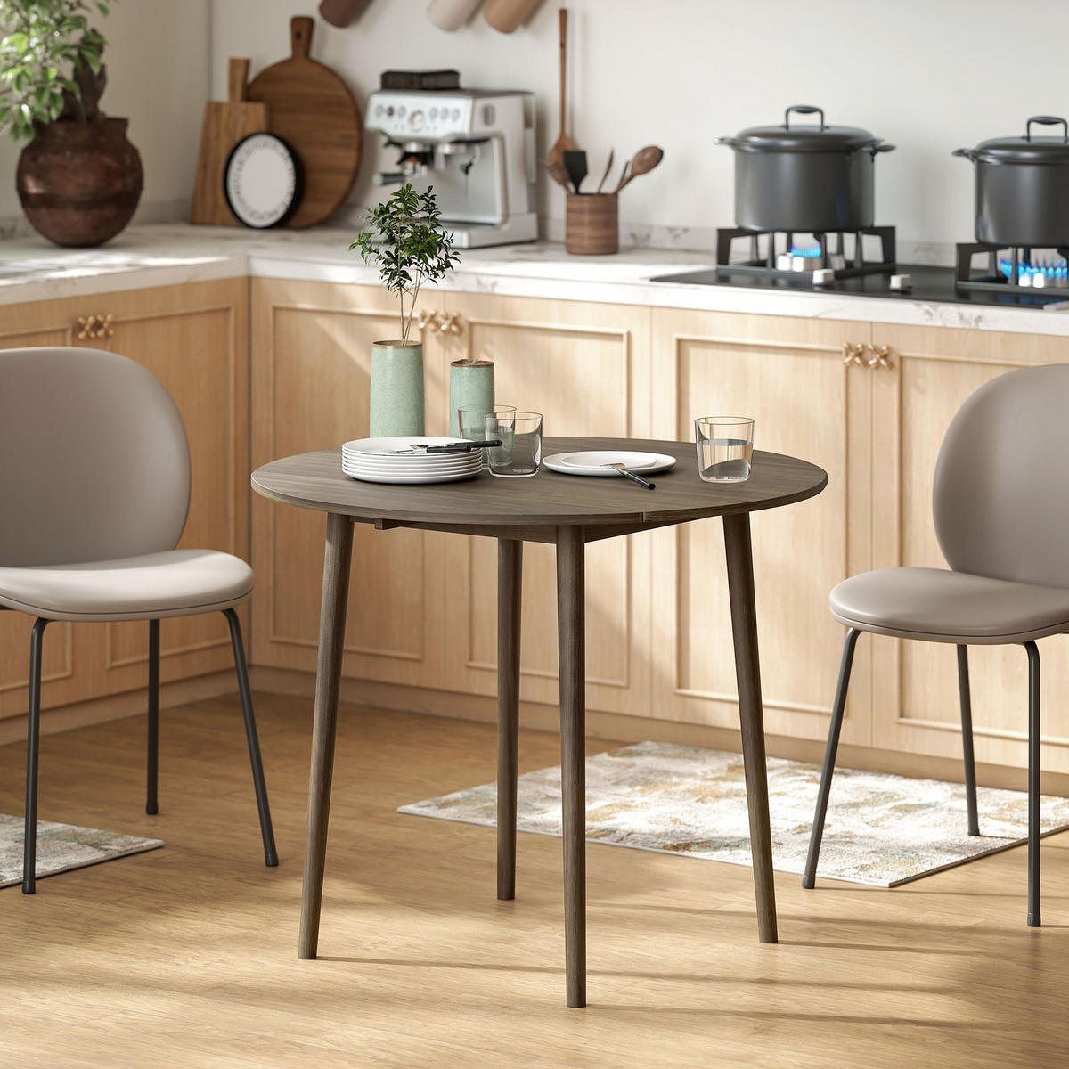 ESSTISCH Grau 1 Stück - Grau, Kunststoff (89/89/73.5cm) - GiPP