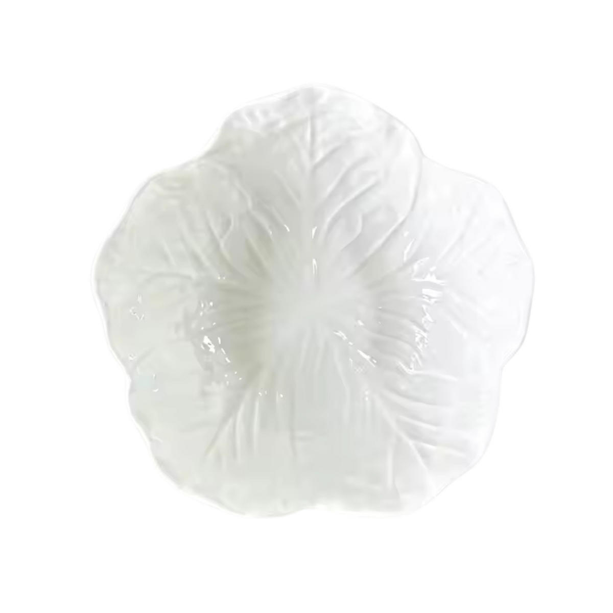 SCHALENSET 4-tlg. Keramik Blütenform Weiß 22,9/15,2/12,7/12 cm - Weiß Hochglanz, Keramik - Quality Elegance