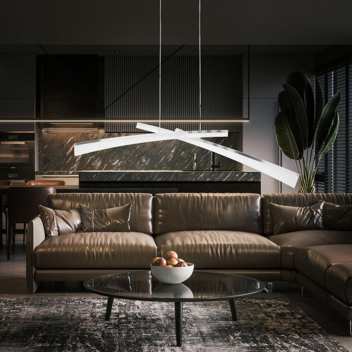 LED HÄNGELAMPE ConSell Silber Nickel matt - Silberfarben, Metall (120/10/150cm) - Wofi