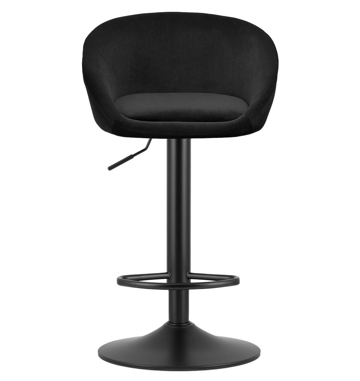 BARHOCKER 2-er Set EAST schwarzer Sitz, schwarze Basis - Schwarz, Textil (53/103/46cm) - Valora