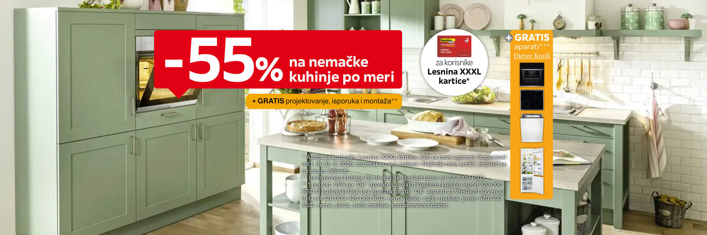 55% na kuhinje po meri
