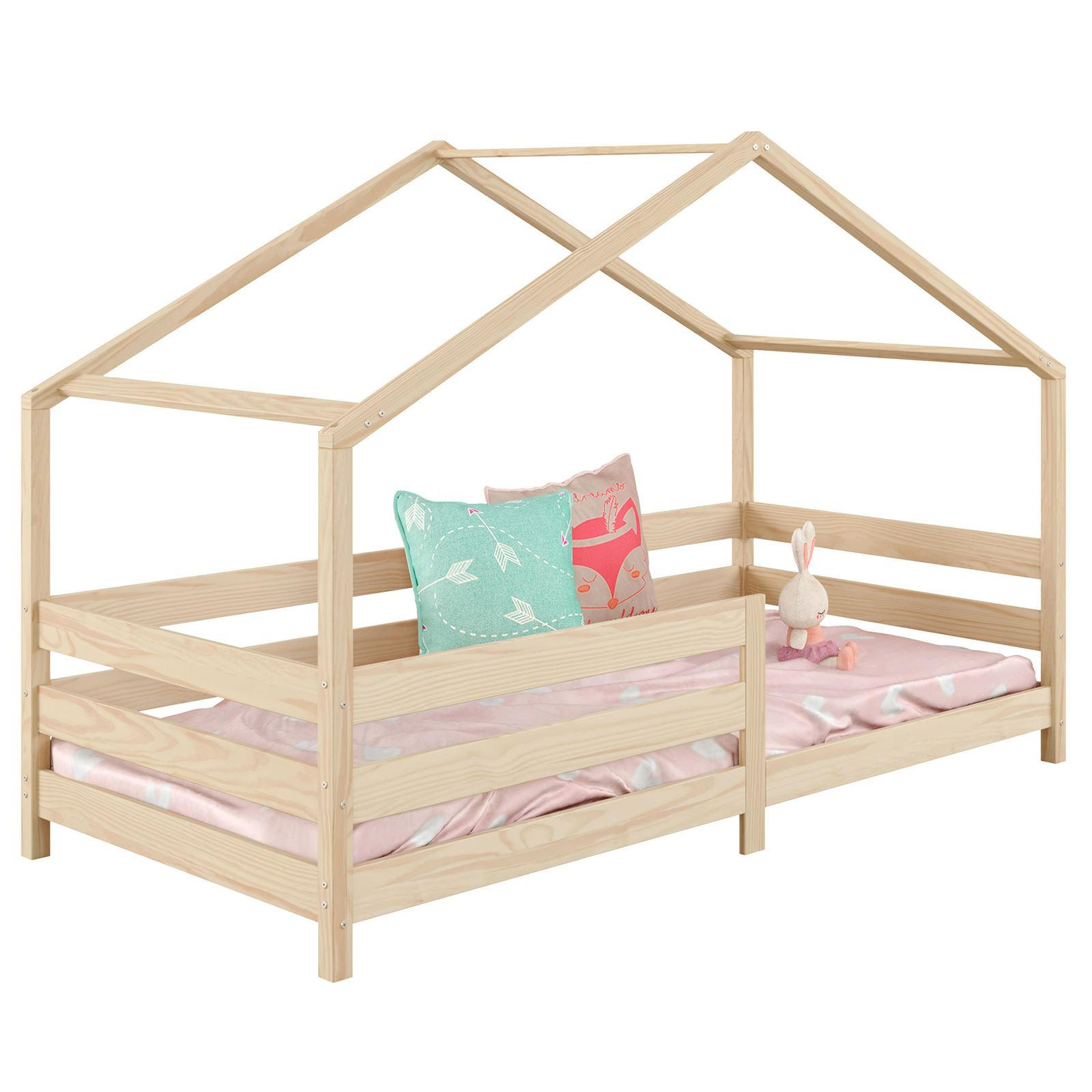 HAUSBETT RENA 90x200 cm - Naturfarben, Holz (96/138/206cm) - IDIMEX