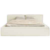 POLSTERBETT Tilves Low Creme 200x200 cm - Creme/Schwarz, Kunststoff/Textil (200/200cm) - Selsey