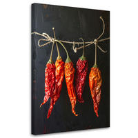 LEINWANDBILD Essen & Trinken 70x100cm - Rot, Textil (70/100cm) - Feeby