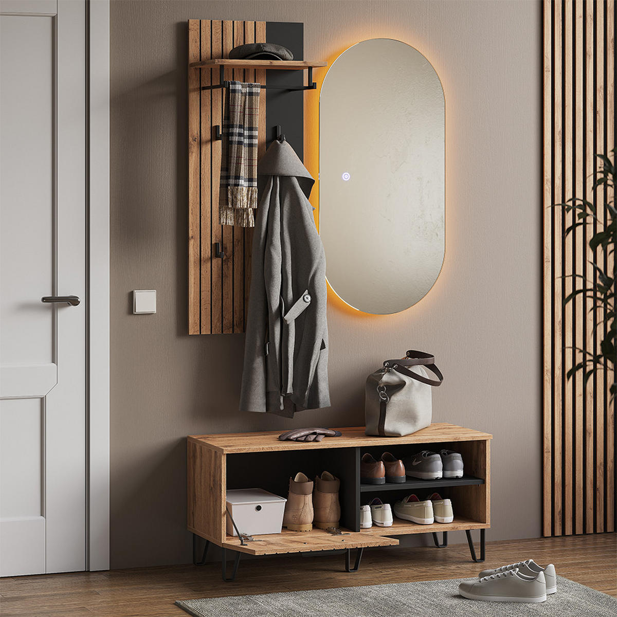 ŠATNÍ SKŘÍŇ Amber Dub Wotan - dub Wotan, kompozitní dřevo (43/110/26.6cm) - Vicco