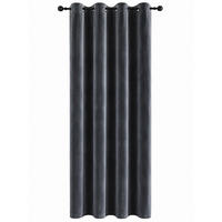 VORHANG Ösen Samt 140/245 cm Anthrazit - Anthrazit, Textil (140/245/245cm) - TiborTex